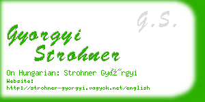 gyorgyi strohner business card